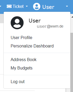 Userprofile of ExpoCloud as a pop-up